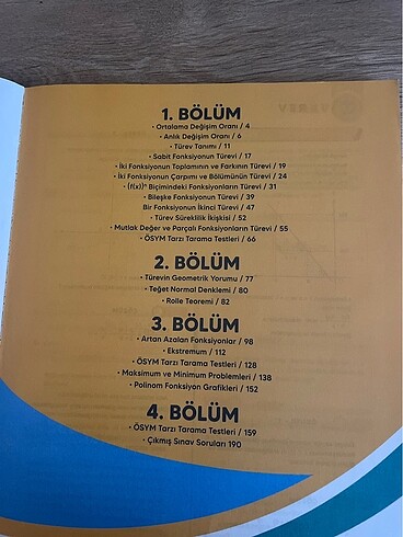  Beden Orijinal ayt matematik türev
