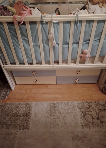 Mavi Deniz Temalı Çocuk Gardırop beşik - Görsel 2