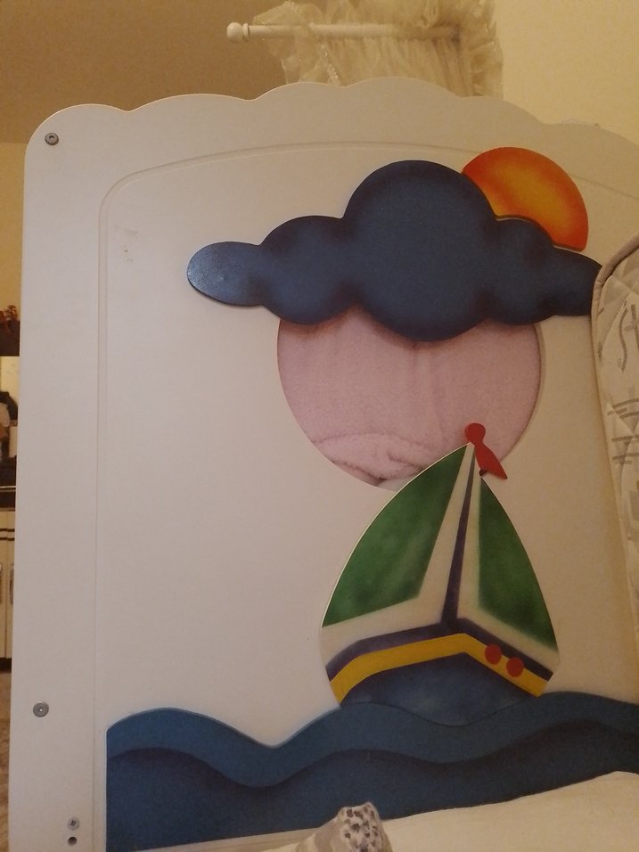 Mavi Deniz Temalı Çocuk Gardırop beşik - Görsel 3