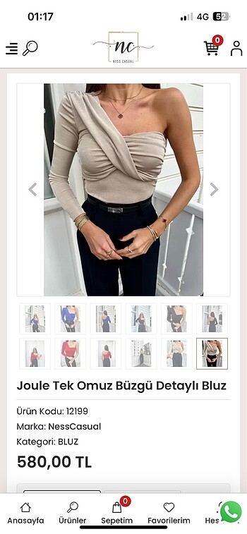 TEK OMUZ BÜZGÜ DETAYLI BLUZ