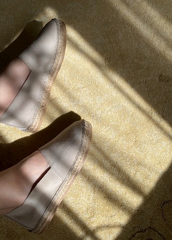 37 Beden ten rengi Renk Bej Süet Dolgu Topuklu Kadın Espadril