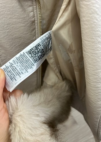 Bej Biker Stili Deri Ceket - GUESS - Görsel 9