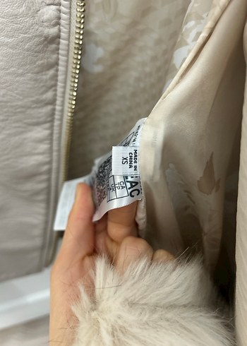 Bej Biker Stili Deri Ceket - GUESS - Görsel 10