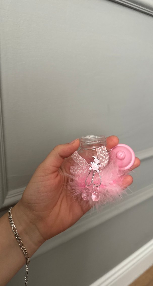Pembe Bebek Biberonu Şekerlik - Görsel 3