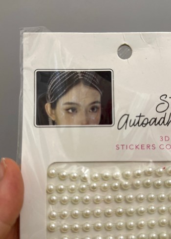 Beyaz Parlak 3D Tırnak Süsü Stickerları - Görsel 2