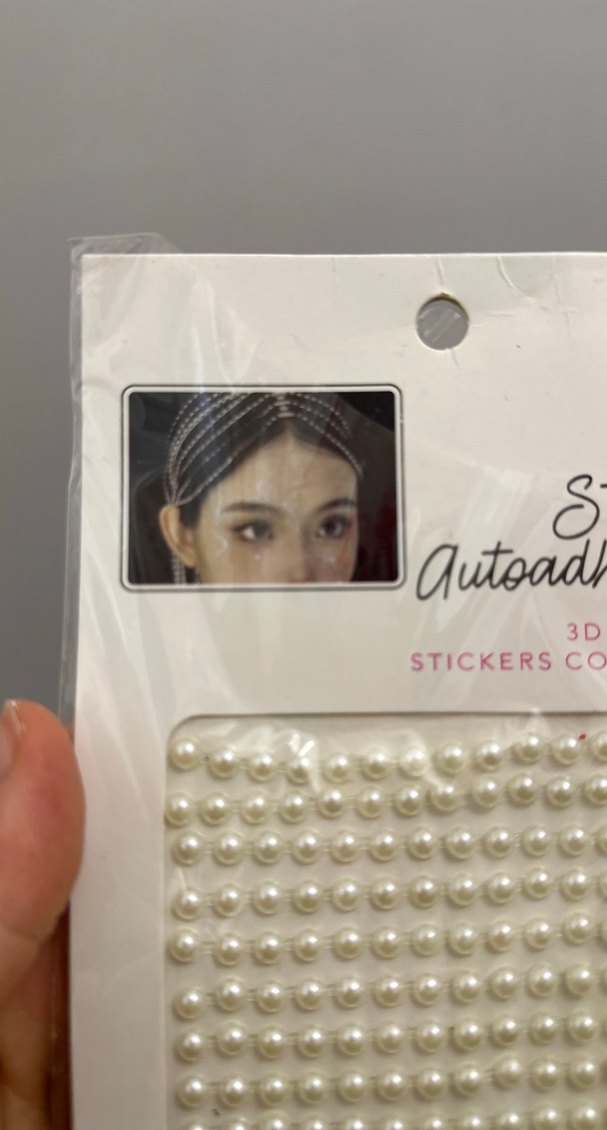 Beyaz Parlak 3D Tırnak Süsü Stickerları - Görsel 2