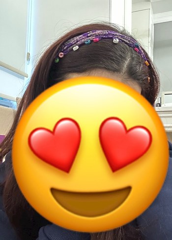 Boncuklu Mor Örgü Saç Bandı - Görsel 2