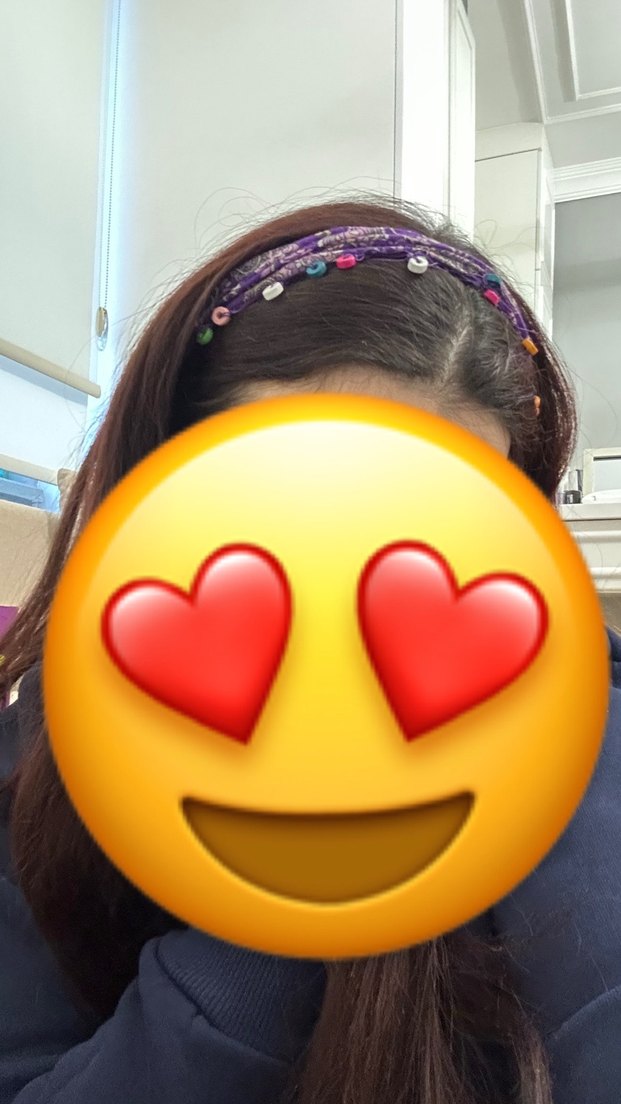 Boncuklu Mor Örgü Saç Bandı - Görsel 2