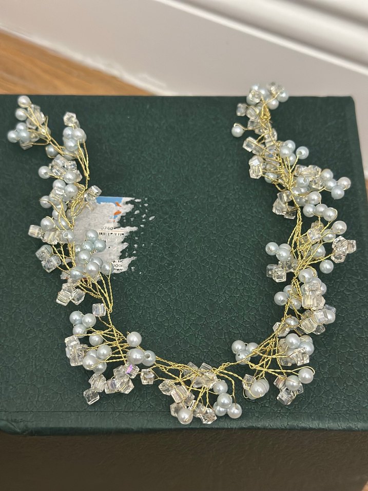 Altın Renkli Boncuklu Bohem Saç Aksesuarı - Görsel 2