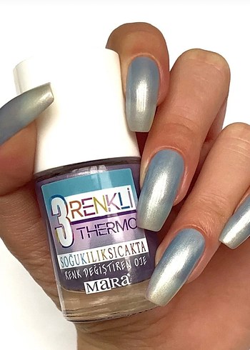 Bej ve Gri Parıltılı Tırnak Süsü - Görsel 3