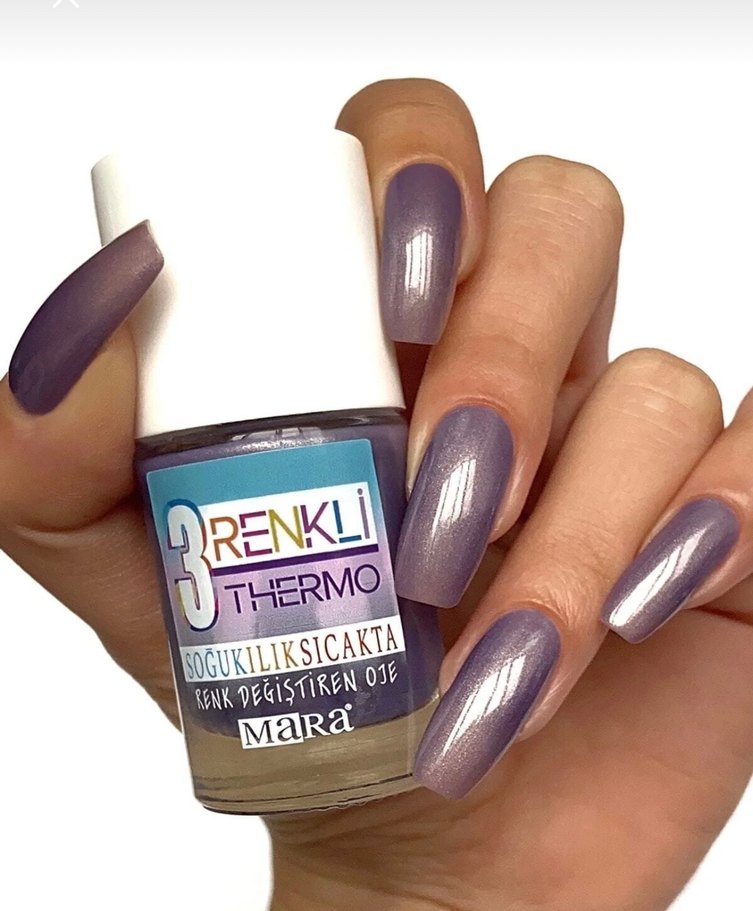 Bej ve Gri Parıltılı Tırnak Süsü - Görsel 4