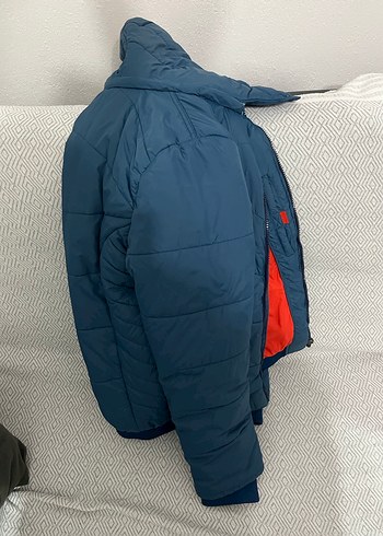 Erkek Lacivert Kapüşonlu Fermuarlı Mont - Görsel 2