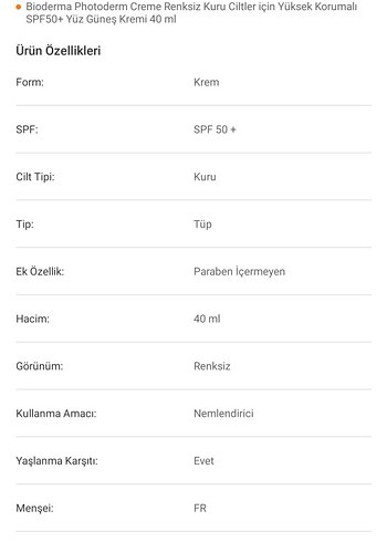 Bioderma Photoderm SPF50+ Renksiz Yüz Kremi 40 ml - Görsel 2