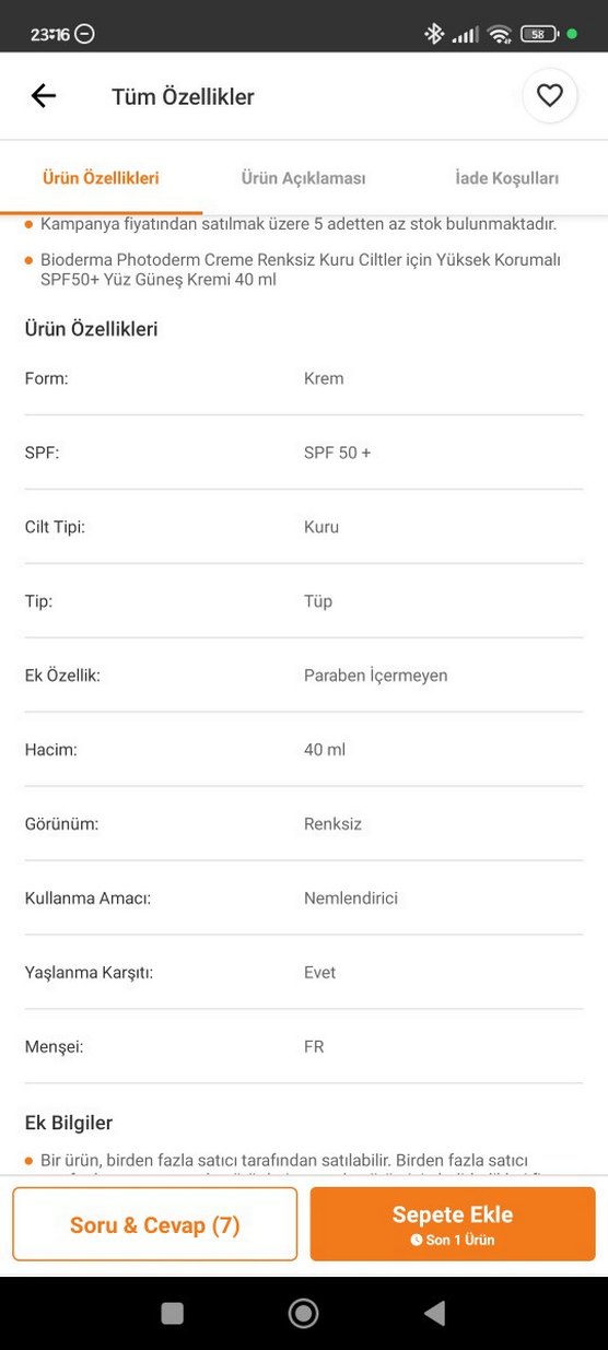 Bioderma Photoderm SPF50+ Renksiz Yüz Kremi 40 ml - Görsel 2