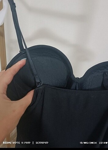 xs Beden siyah Renk 70b ekstra dolgulu gecelik
