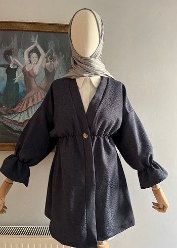 Lacivert broker Uzun kimono