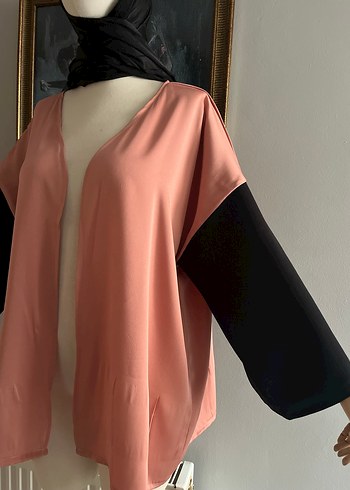 universal Beden Uzun Kollu, Salaş Kesim Pembe Kimono