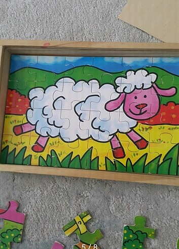 Çocuk ahşap puzzle - Görsel 6