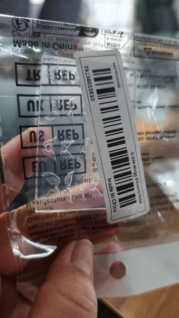 Beyaz Kanat Tırnak Süsleme Kalıbı - Görsel 4