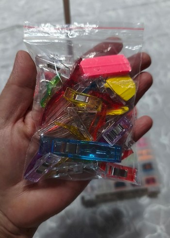 Renkli Dikiş İplik Kutusu ve Dikiş Klipsleri - Görsel 2