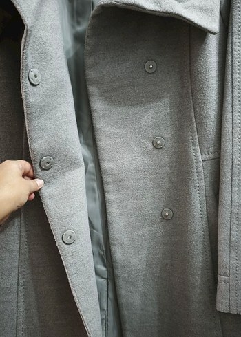 H&M Gri Kadın Kaban - Görsel 7