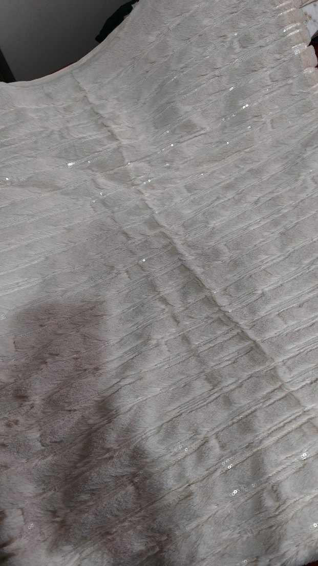 Payetli peluş kumaş - Görsel 2