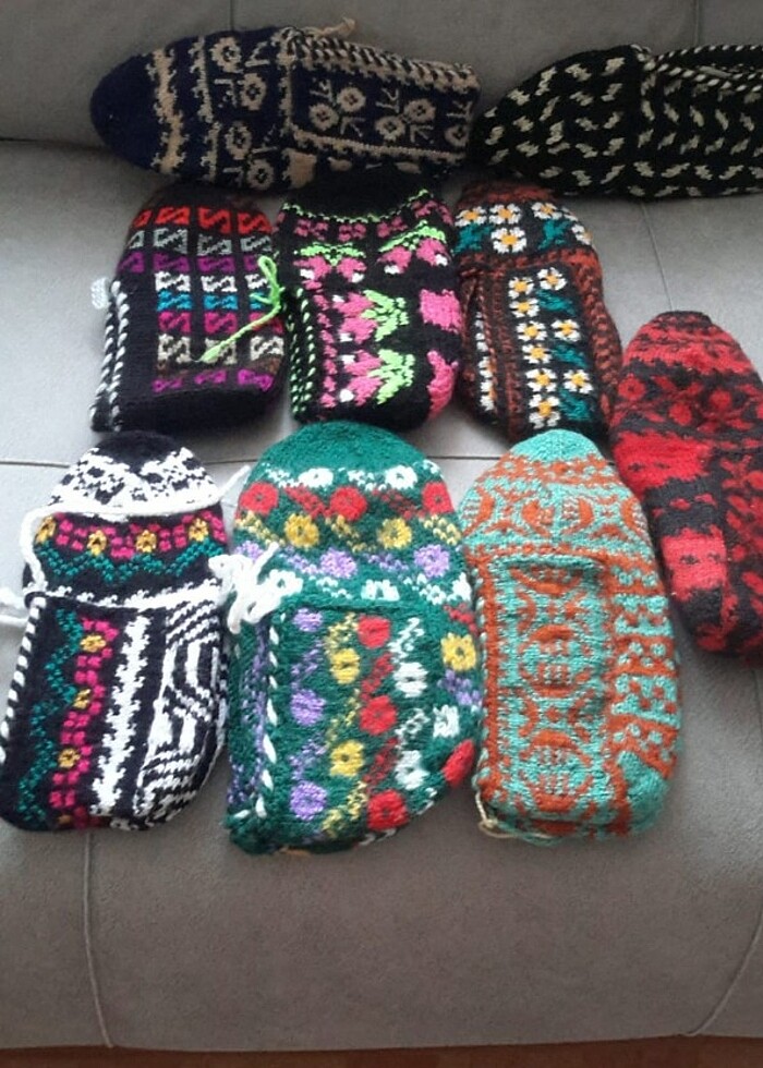 örgü el işleri patik çorap - Görsel 2