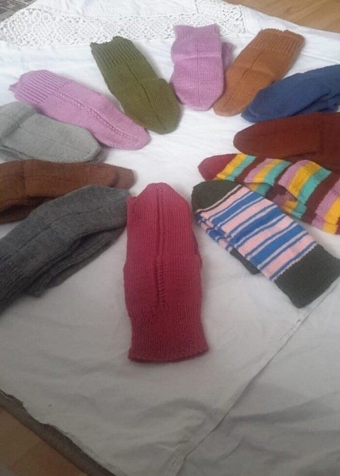 örgü el işleri patik çorap - Görsel 3