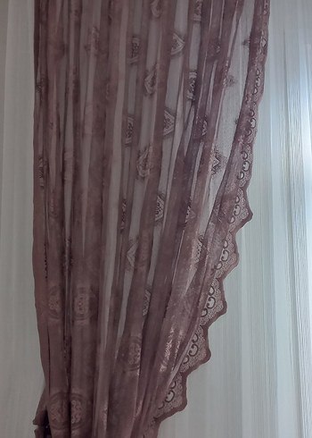 Nakışlı Bohem Tarzı tül Perde 255 x 100 cm boyutunda