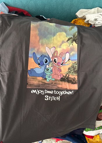 Gri Baskılı Kısa Kollu Hamile Tişörtü - Görsel 2