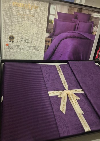 Mürdüm Çift taraflı çift kişilik nevresim takımı