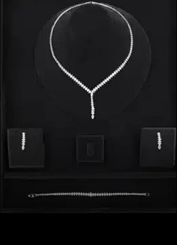 Zirkon taşlı set kolye