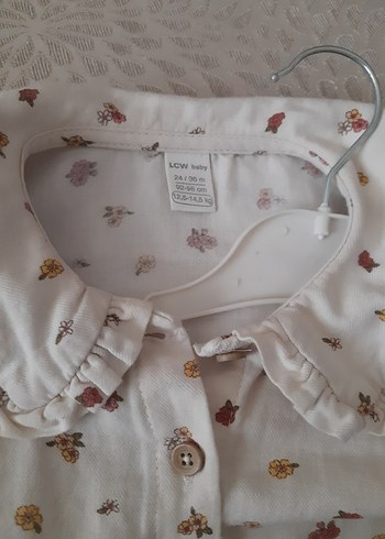 LC Waikiki Kız Çocuk Pamuklu Desenli Uzun Kollu Gömlek