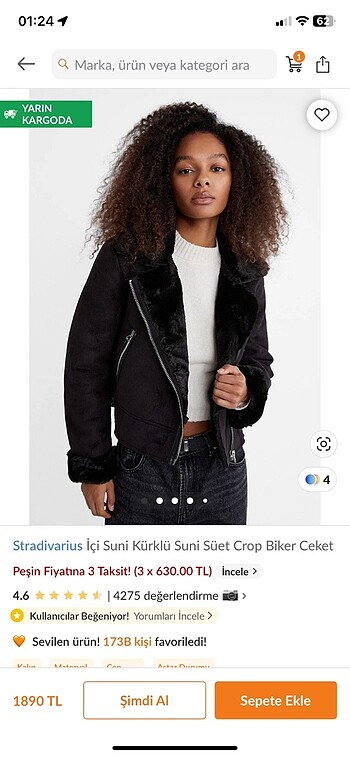 Stradivarius Stradivarius crop biker ceket