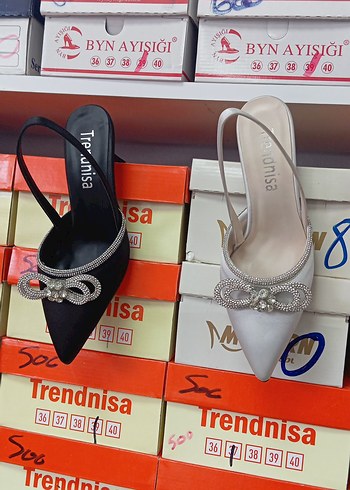 Diger Beyaz Payetli Stiletto Gelin Ayakkabısı
