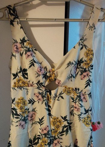 Kadın Çok Renkli V Yaka Uzun Tulum - Görsel 7