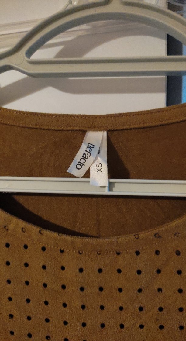 Kısa Kollu Kadın Süet Tişört - Görsel 3