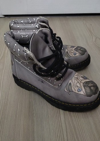 vegan deri köpek figürlü Botlar - Görsel 5