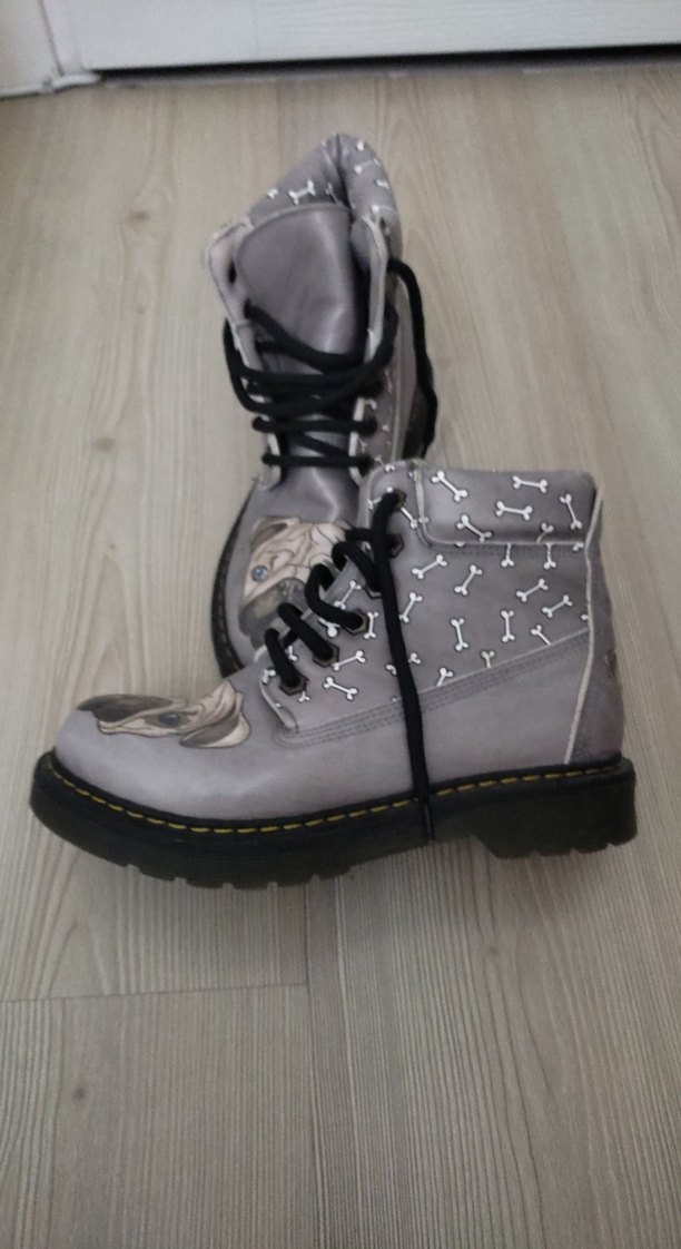 vegan deri köpek figürlü Botlar - Görsel 2