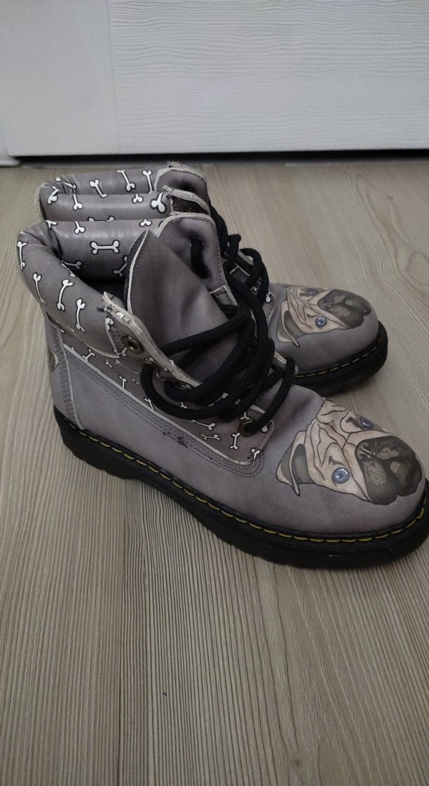 vegan deri köpek figürlü Botlar - Görsel 5