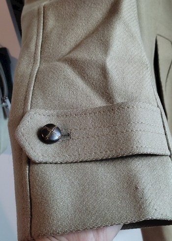 koyu bejErkek Klasik Düğmeli kaşe Kaban - Görsel 7