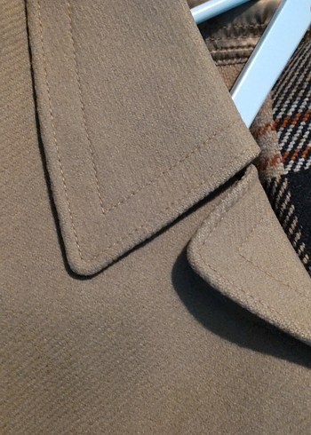 koyu bejErkek Klasik Düğmeli kaşe Kaban - Görsel 15