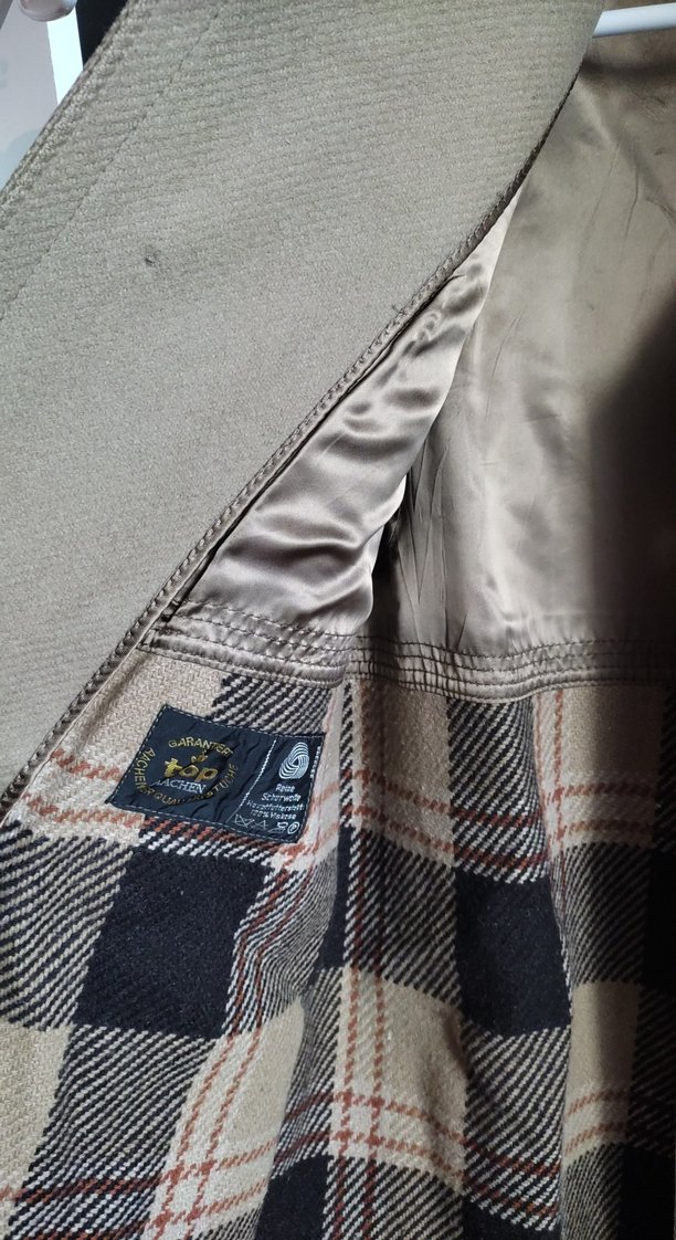 koyu bejErkek Klasik Düğmeli kaşe Kaban - Görsel 4