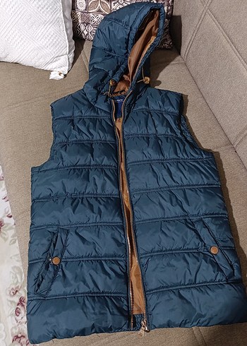 Kapüşonlu Fermuarlı Erkek Yelek - Görsel 2