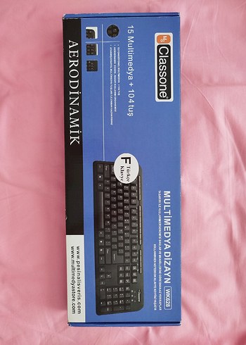  Beden Kablolu USB Siyah F Klavye