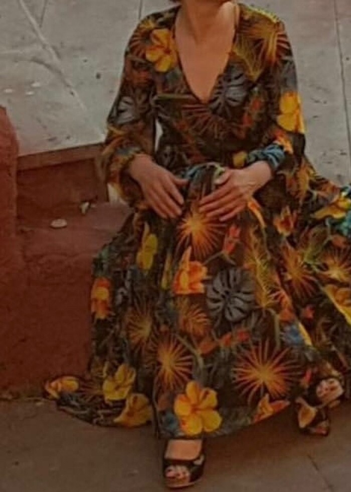 Şifon elbise - Görsel 2