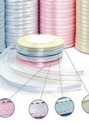 Kenarı Simli Kurdele 6 mm 250 mt Lila - Görsel 3