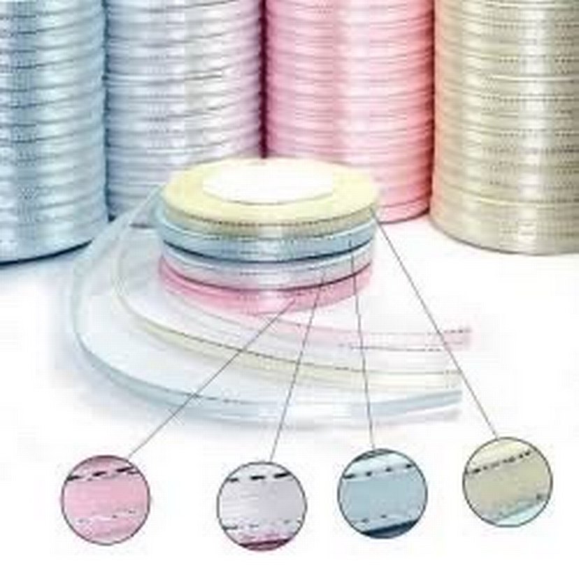 Kenarı Simli Kurdele 6 mm 250 mt Lila - Görsel 3