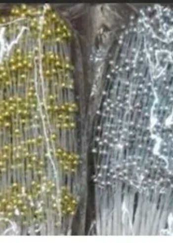 Boncuk Şerit Gümüş 100 adet - Görsel 4