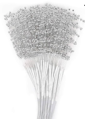 Boncuk Şerit Gümüş 100 adet - Görsel 2